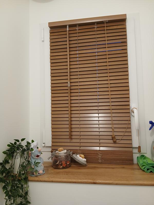 Store Vénitien En Bois Marron, Stores Vénitiens Occultants, Horizontaux, Stores Vénitiens En Bois Véritable Naturel, 40 à 150 Cm De Large, 50 X 150 Cm (l X H