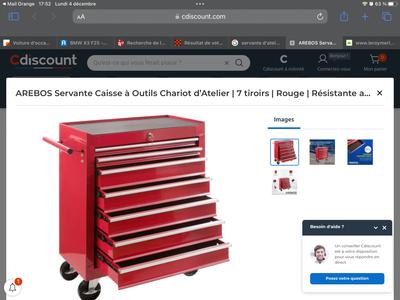 Chariot a outils tiroirs a roulettes - Cdiscount