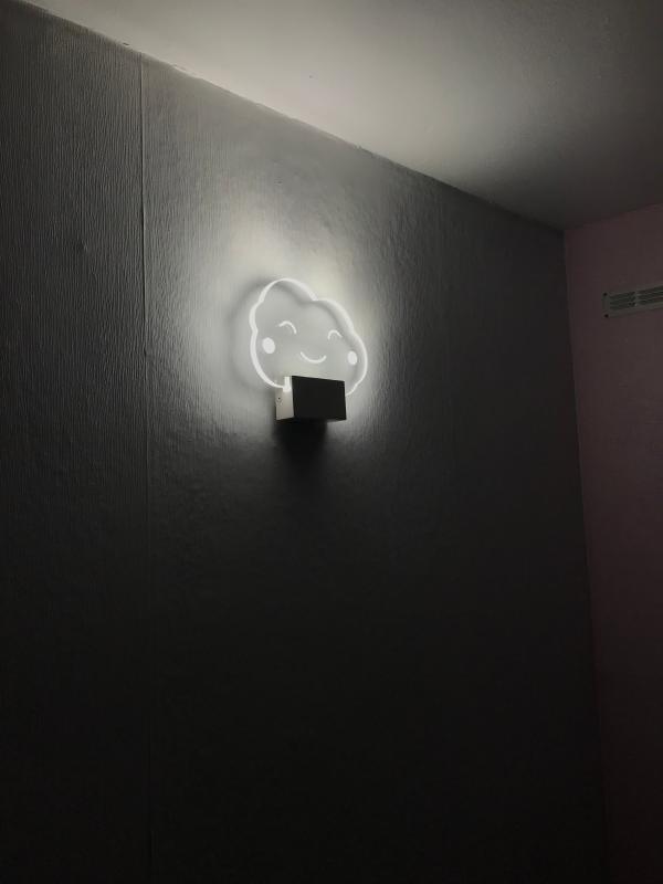 Applique Enfant Acrylique Blanc Led Integree Inspire Nuage