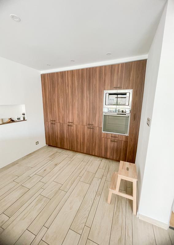 Porte de cuisine Hudson effet noyer mat H.77 x l.45 cm | Leroy Merlin