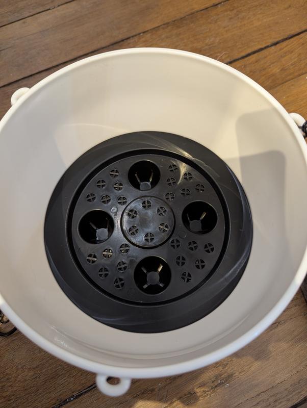 Pot En Plastique Rond Avec Réserve D'eau 25.5 Cm Eva (blanc