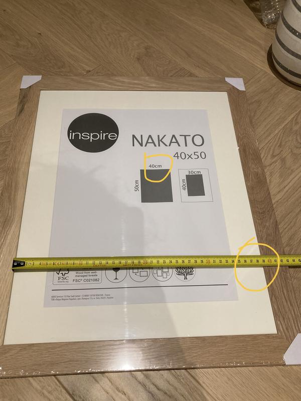 Cadre Nakato, 50 x 70 cm, bois marron, INSPIRE