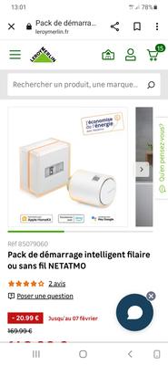 Netatmo - Kit de Démarrage Thermostats connectés pour Radiateurs -  Thermostat connecté - Rue du Commerce