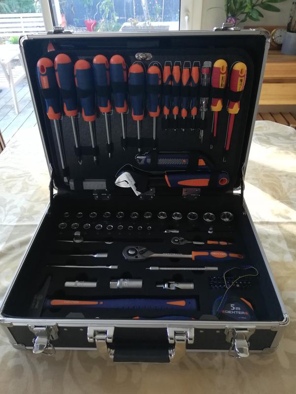 Boîte à outils de mécanicien 40 pièces DEXTER pour le stockage et  déplacements