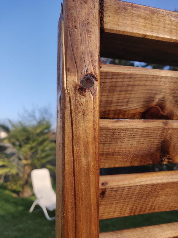 Panneau Bois Persienne Vera L 90 X H 180 Cm Marron Leroy Merlin