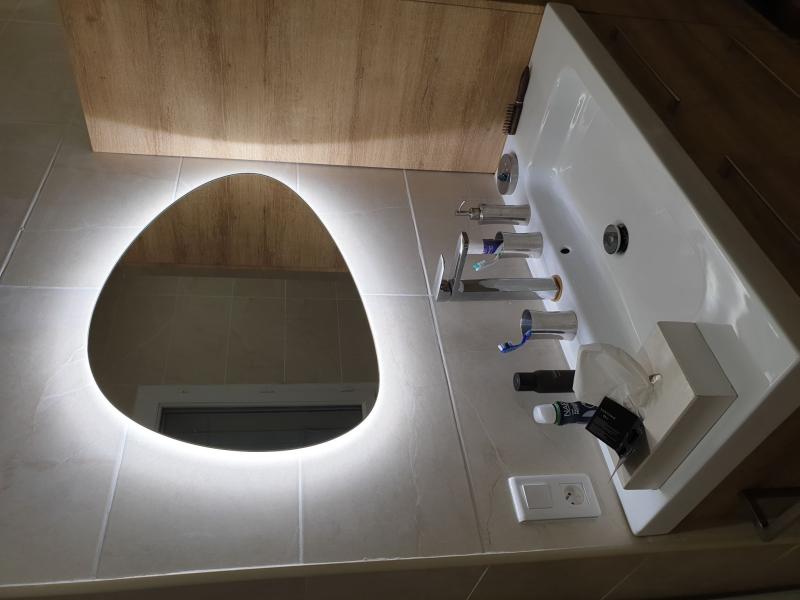 SENSEA - Miroir de salle de bain LED avec éclairage 38W GOTA - Lampe miroir  L.80 x