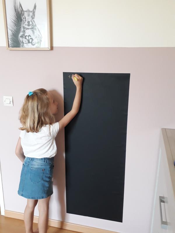 Autocollant Adhésif Tableau Noir Vinyle Mural Amovible 280cm x 100cm + 2x  craie