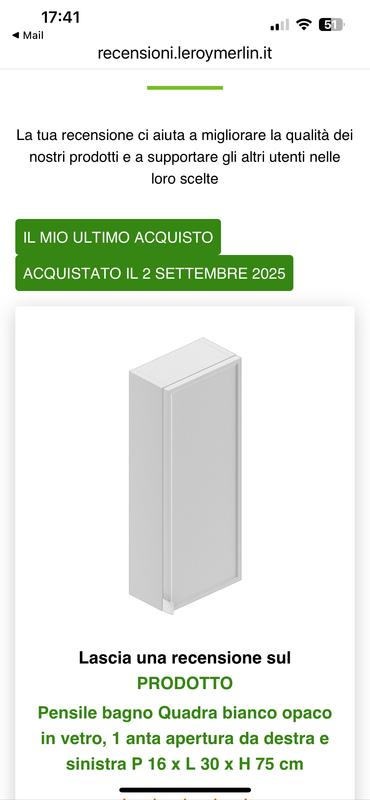 Revisione aperta modale 1 su 1