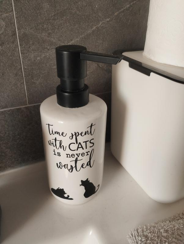 Set Di 2 Accessori Per Dispenser Di Sapone Sagrotan No Touch – Coperchio Con Supporto Per Pietrina (Pietra Non Inclusa), Fatto In Germania, Gatto