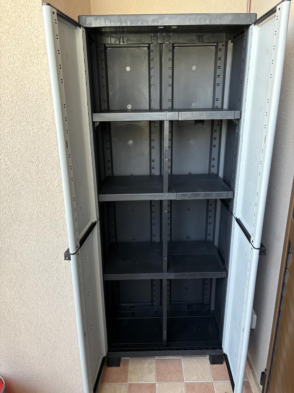 Armadio Basso Da Esterno E71/B - Grigio/Nero, 68x37x84cm, Resistentissimo - Foto 13