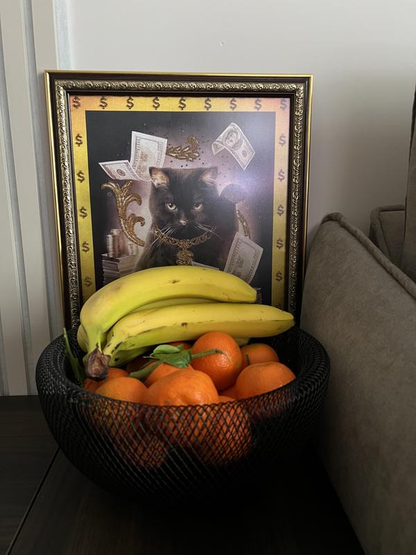 Cesto per frutta in plastica intrecciata a mano, in finto rattan