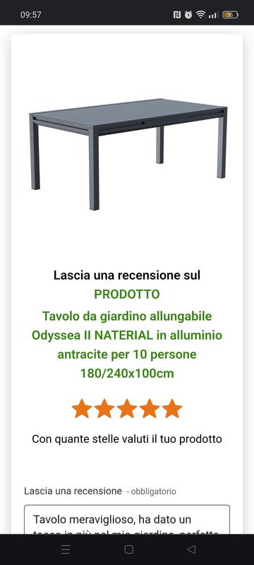 Revisione aperta modale 1 su 1