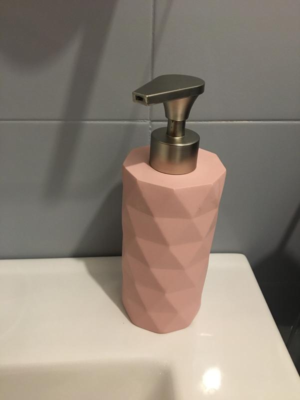 DISPENSER DI SAPONE DAMINA ROSA EROGATORE DAMA CONTENITORE PER