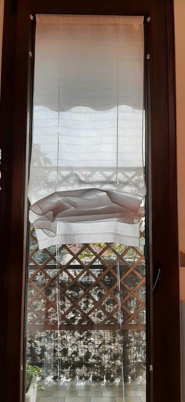 Tendina a vetro semi-filtrante Klimt bianco tunnel 45x245 cm