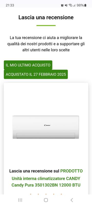 Revisione aperta modale 1 su 1