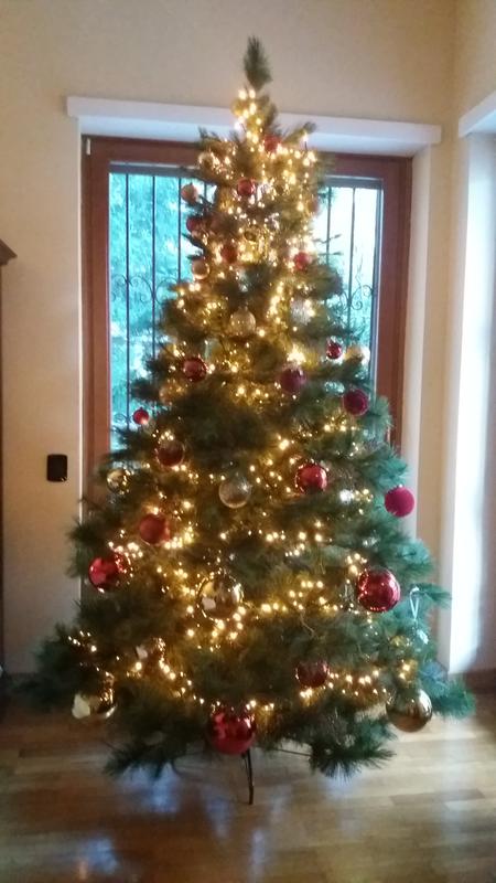 A.M.C. Albero Di Natale Artificiale Pino Canadese 210 Cm - 1700 Rami E 800 Punte - Struttura In Acciaio Ignifuga
