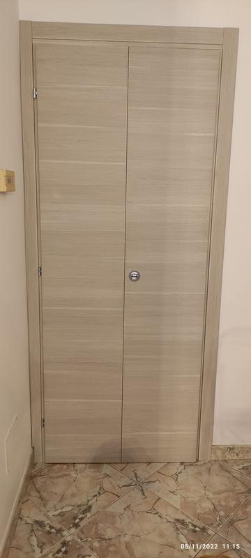 Porta pieghevole a libro simmetrica Gray Elm olmo grigio L 70 x H 210 cm  destra nel 2023