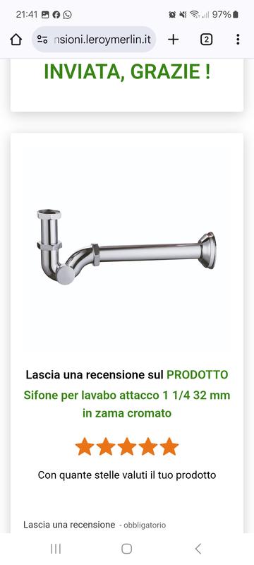 Revisione aperta modale 1 su 1