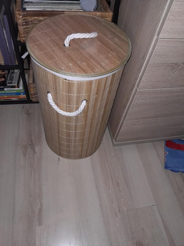 Household Essentials Panier à Linge En Bambou Avec Poignées Grove Et