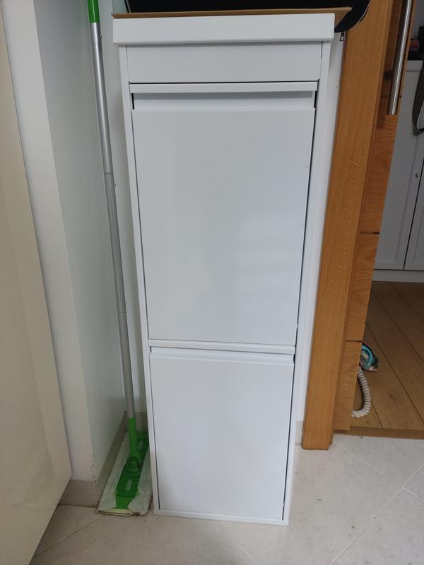 Pattumiera Differenziata 2 Scomparti - 34L, Acciaio, Per Cucina E Ufficio