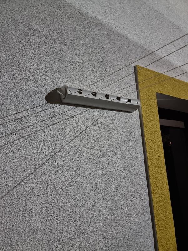 Tendedero cuerda extensible para fijar en pared 4.5 m de longitud | Leroy Merlin