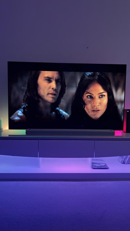 65” Philips with ambilight built in with Star Wars games. That's my weekend  sorted. : r/Hue