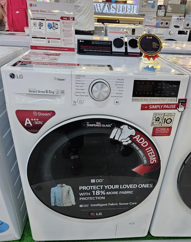 Lg 8.5 kg washing deals machine front load