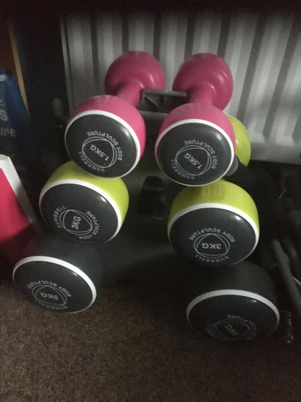 19kg smart dumbbell tower set by body discount sculpture