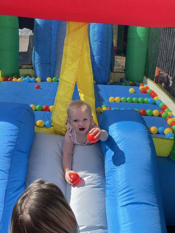 Little tikes jump and double slide bouncer online