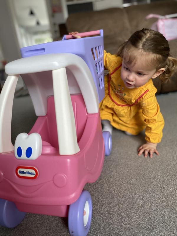 Little tikes cozy store coupe shopping cart pink