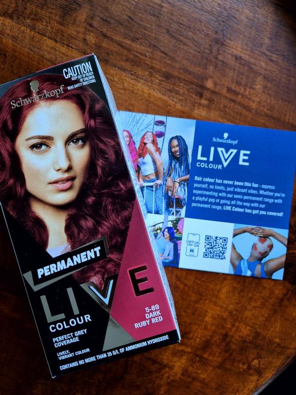 Buy SCHWARZKOPF LIVE COLOUR DARK RUBY RED Coles