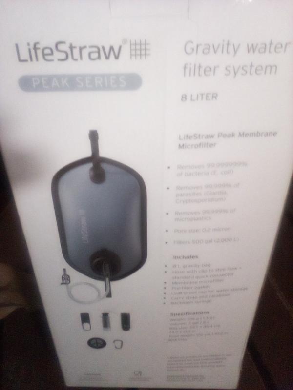 Système Filtration Gravité Camping LifeStraw Peak Series - Filtre Gravité 8L + Réservoir - Camping Randonnée - Eau Potable Filtre à Eau Camping
