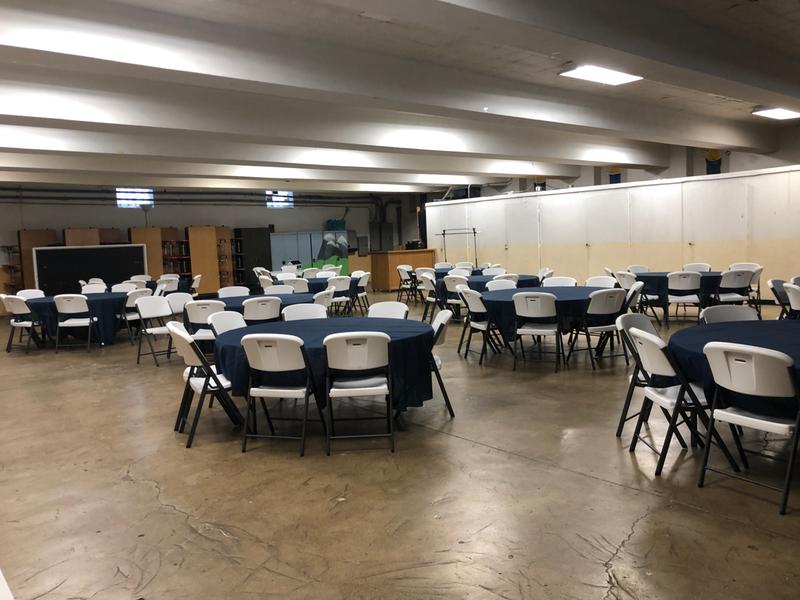 Tables at Neighborhood Fellowship in Indianapolis In