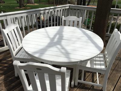 All Weather Dining Table Round 48, Llbean Outdoor Furniture