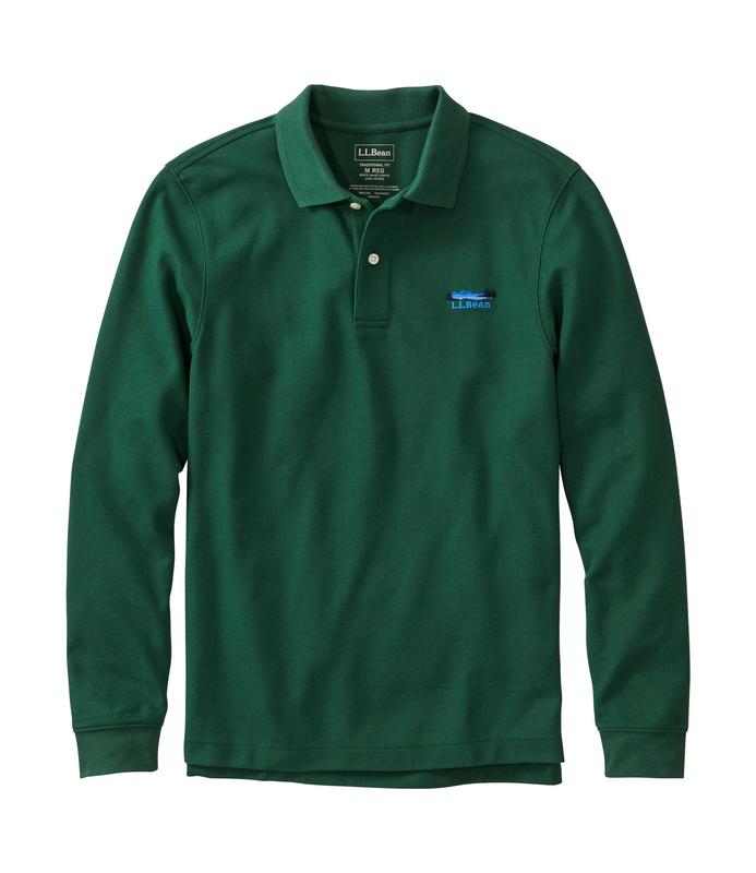 メンズ ジャパン・フィット ダブル・エル・ポロシャツ、長袖