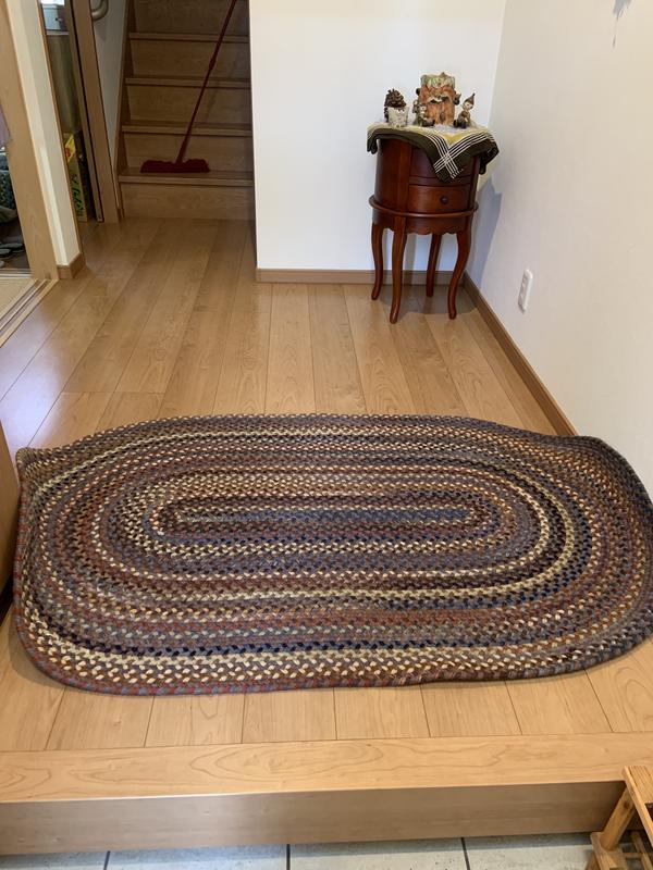 L.L.Bean Braided Wool Rug ブレイドウールラグ 半円ラグ