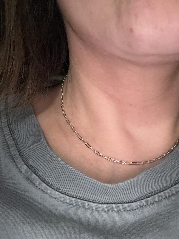Mini Paperclip Nura Baroque Pearl Chain Necklace | Jewellery Sets