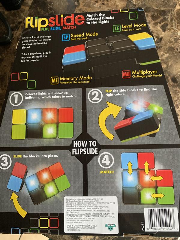 Games FlipSlide – Jeu D'Action Lumineux Cube 4 Modes Solo & Multijoueur, Entraînement Réflexes & Fun En Famille