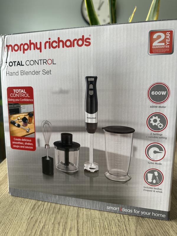 Total Control Hand Blender Set Grey Morphy Richards UK