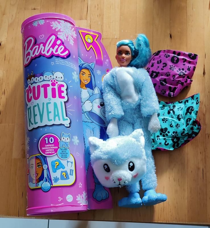  Barbie Cutie Reveal Doll & Accessories, Lion Plush Costume & 10  Surprises Including Color Change, “Hope” Cozy Cute Tees : Everything Else