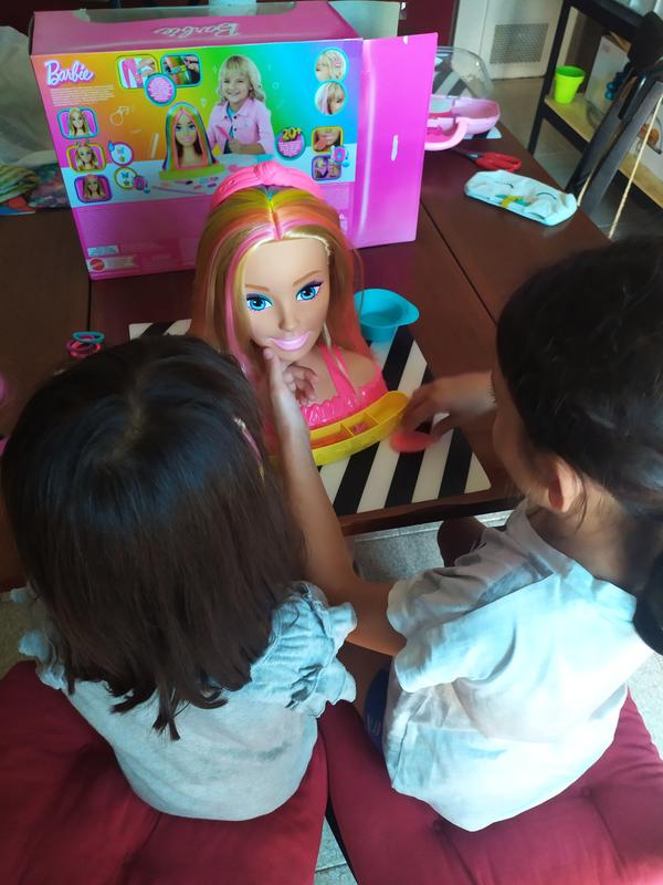 Barbie Super Chioma Hairstyle Capelli Arcobaleno, Testa da Pettinare – The  Toys Store