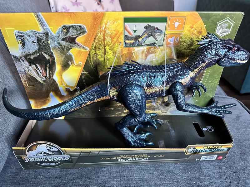 Jurassic World - Indoraptor Cerca e Attacca, con attrezzatura di  tracciamento e 3 funzionalità di attacco, giocattolo per bambini, 4+ anni,  HKY12 : : Giochi e giocattoli