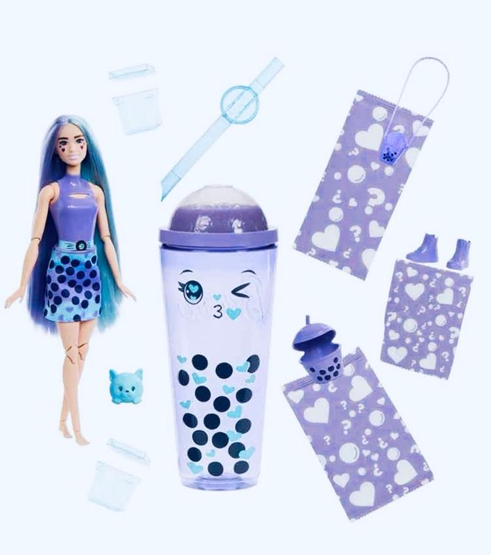 Barbie Pop Reveal Té De Burbujas Muñeca Sorpresa Con Pelo Azul