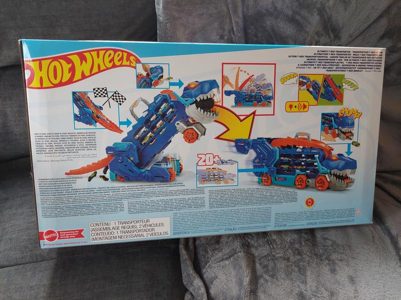 Buy Hot Wheels City Ultimate Hauler, Transforms Into A T-Rex with Race  Track, Stores 20 Plus Cars