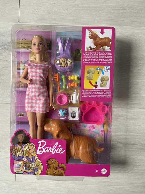 Barbie Familie & Freunde Puppe mit Hund und Blond online kaufen -