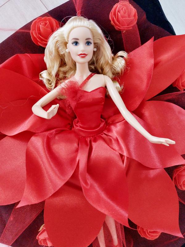Poupée Barbie Blonde Jolie Fille Blonde Portrait Tenue Rose Et Vêtements  Maquillage Et Rouge à Lèvres Style Jouet Couleurs Vives