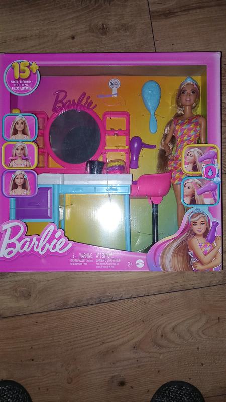 Barbie - Playset Salone di Bellezza Bambola Super Chioma, include