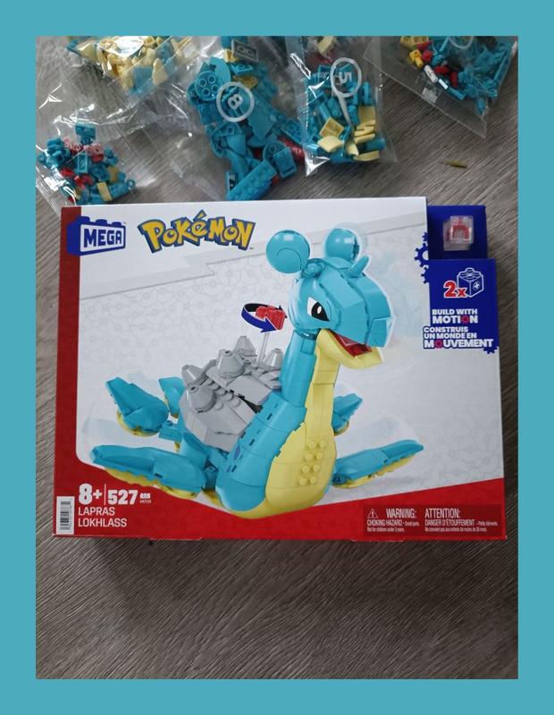 Mega Pokemon Lapras Building Toy Kit With Action Figure - 527pcs