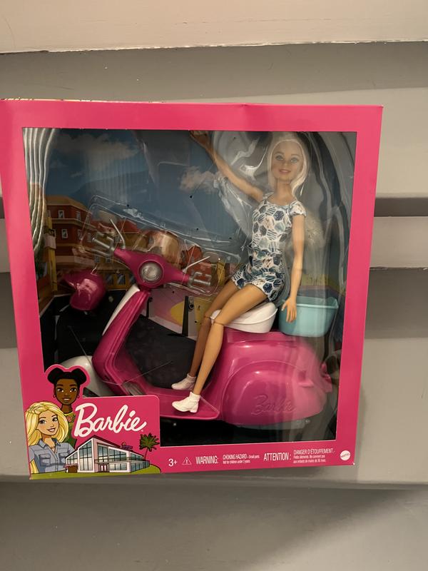 Barbie - Barbie Et Son Scooter - Poupée - 3 Ans Et +
