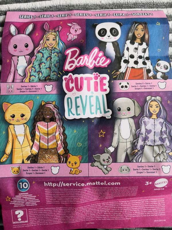  Barbie Cutie Reveal Doll & Accessories, Poodle Plush Costume &  10 Surprises Including Color Change, “Star” Cozy Cute Tees : Everything Else